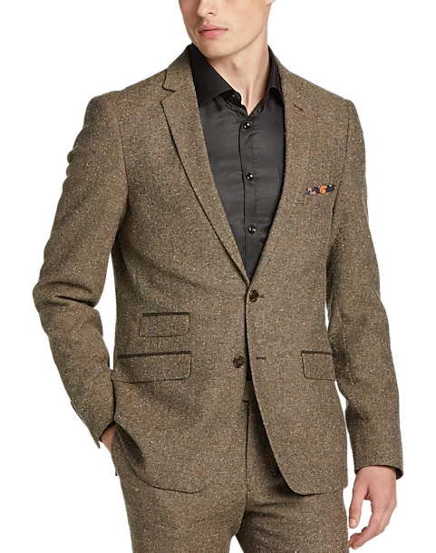 Paisley & Gray Slim Fit Suit Separates Coat, Caramel Donegal 3 Paisley & Gray Slim Fit Suit Separates Coat, Caramel Donegal