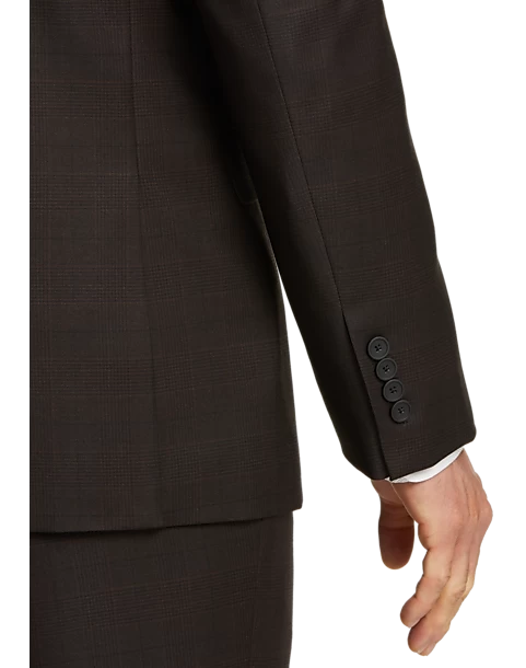 Awearness Kenneth Cole Slim Fit Suit, Brown Plaid 4 Awearness Kenneth Cole Slim Fit Suit, Brown Plaid - Image 2