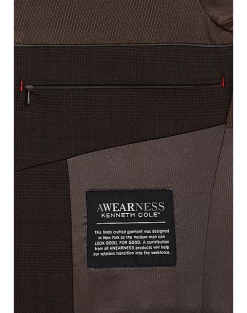 Awearness Kenneth Cole Slim Fit Suit, Brown Plaid 10 Awearness Kenneth Cole Slim Fit Suit, Brown Plaid -Men Clothing Shop MW40 3X0T 63 AWEARNESS KENNETH COLE BROWN PLAID ALT4