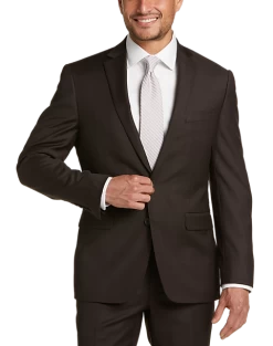 Awearness Kenneth Cole Slim Fit Suit, Brown Plaid