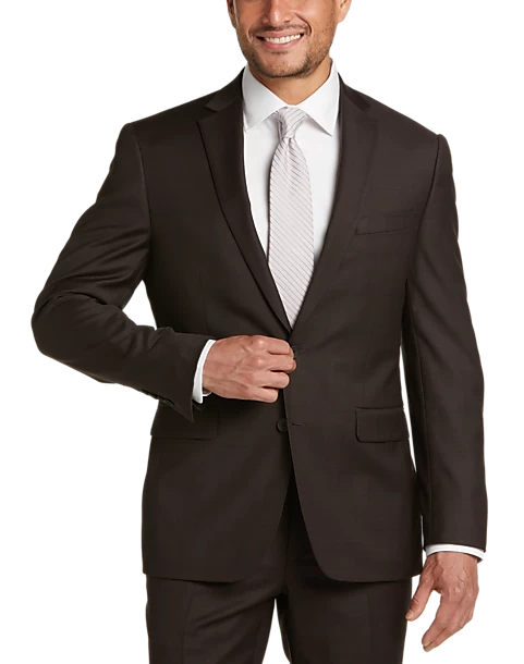 Awearness Kenneth Cole Slim Fit Suit, Brown Plaid 3 Awearness Kenneth Cole Slim Fit Suit, Brown Plaid