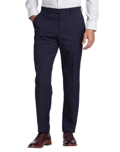 Pronto Uomo Platinum Platinum Modern Fit Suit, Navy Windowpane Plaid -Men Clothing Shop MW40 3X1E 61 PRONTO UOMO PLATINUM NAVY WINDOWPANE ALT2