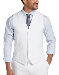 Pronto Uomo Modern Fit Suit Separates Vest, White