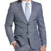 Egara Skinny Fit Suit Separates Coat, Gray Plaid