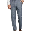 Egara Suit Separates Skinny Fit Dress Pants, Gray Plaid