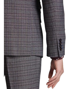 Paisley & Gray Slim Fit Suit Separates Coat, Red Check -Men Clothing Shop MW40 3X46 66 PAISLEY GRAY CHARCOAL RED CHECK ALT2