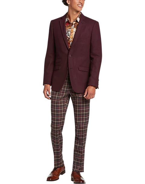 Paisley & Gray Slim Fit Suit Separates Coat, Deep Wine 7 Paisley & Gray Slim Fit Suit Separates Coat, Deep Wine - Image 5