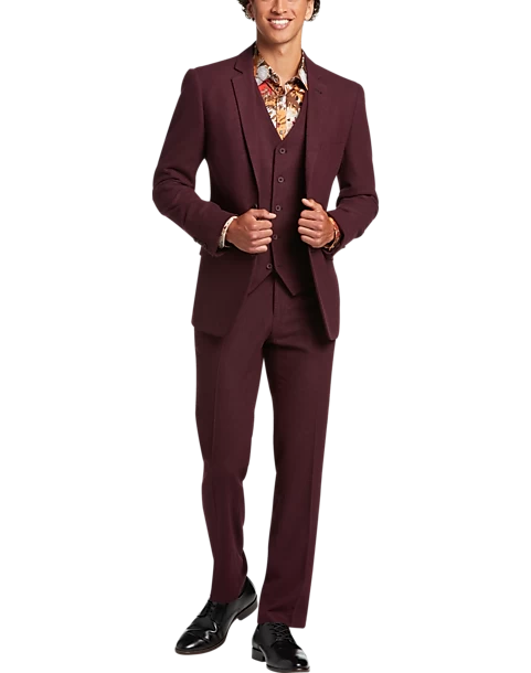 Paisley & Gray Slim Fit Suit Separates Coat, Deep Wine 8 Paisley & Gray Slim Fit Suit Separates Coat, Deep Wine - Image 6