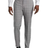 Calvin Klein Slim Fit Suit Separates Pre-Hemmed Pants, Gray Plaid