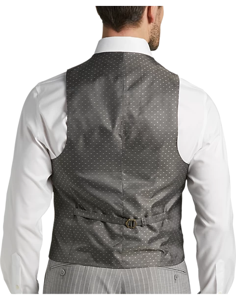 Michael Strahan Classic Fit Suit Gray Stripe 8 Michael Strahan Classic Fit Suit Gray Stripe - Image 6