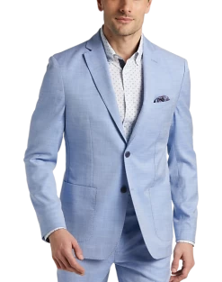 Michael Kors Modern Fit Suit Separates Coat, Light Blue
