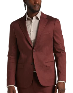 Calvin Klein Slim Fit Linen-Blend Suit Separates Coat, Tan