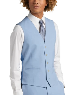 Egara Skinny Fit Suit Separates Vest, Sky Blue