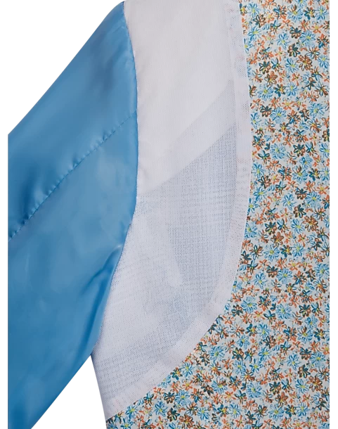 Egara Skinny Fit Suit Separates Coat, Light Blue Plaid 6 Egara Skinny Fit Suit Separates Coat, Light Blue Plaid - Image 4