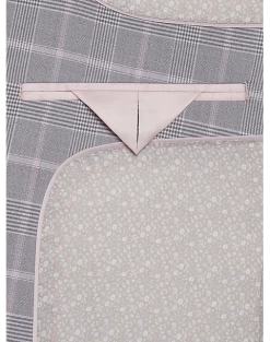 Egara Skinny Fit Suit Separates Coat, Gray & Pink Plaid -Men Clothing Shop MW40 3XH7 64 EGARA GRAY PINK PLAID ALT2