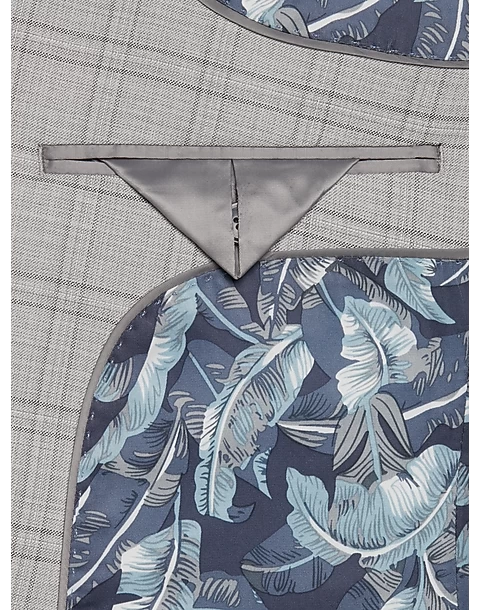 Egara Skinny Fit Suit Separates Coat, Orange & Gray Windowpane 5 Egara Skinny Fit Suit Separates Coat, Orange & Gray Windowpane - Image 3