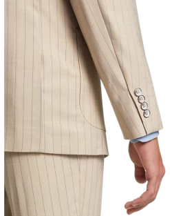 Paisley & Gray Slim Fit Suit Separates Coat, Natural & Blue Stripe -Men Clothing Shop MW40 3XJL 21 PAISLEY GRAY NATURAL BLUE ALT2