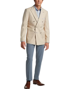 Paisley & Gray Slim Fit Suit Separates Coat, Natural & Blue Stripe -Men Clothing Shop MW40 3XJL 21 PAISLEY GRAY NATURAL BLUE ALT5