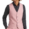 Paisley & Gray Slim Fit Suit Separates Vest, Pink Carnation -Men Clothing Shop MW40 3XK4 45 PAISLEY GRAY PINK CARNATION MAIN
