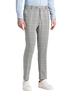 Paisley & Gray Slim Fit Suit Separates Pants, Black And White Houndstooth