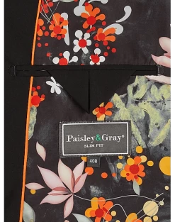 Paisley & Gray Slim Fit Double Breasted Suit Separates, Jet Black 11 Paisley & Gray Slim Fit Double Breasted Suit Separates, Jet Black -Men Clothing Shop MW40 3XK9 02 PAISLEY GRAY JET BLACK ALT3 1