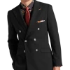 Paisley & Gray Slim Fit Double Breasted Suit Separates, Jet Black