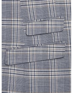 Paisley & Gray Slim Fit Suit Separates, Blue & Beige Check -Men Clothing Shop MW40 3XKR 67 PAISLEY GRAY BLUE BEIGE CHECK ALT4