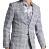 Paisley & Gray Slim Fit Suit Separates, Blue & Beige Check 1 Paisley & Gray Slim Fit Suit Separates, Blue & Beige Check -Men Clothing Shop MW40 3XKR 67 PAISLEY GRAY BLUE BEIGE CHECK MAIN