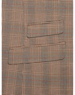 Paisley & Gray Slim Fit Suit Separates Coat, Tan And Gray Plaid -Men Clothing Shop MW40 3XL0 65 PAISLEY GRAY TAN GREY PLAID ALT4