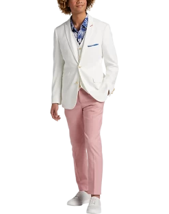 Paisley & Gray Slim Fit Suit Separates Jacket, White -Men Clothing Shop MW40 3XL5 49 PAISLEY GRAY LILY WHITE ALT5