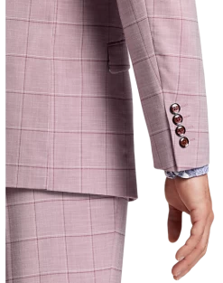 Paisley & Gray Slim Fit Suit Separates Coat, Cranberry Windowpane 10 Paisley & Gray Slim Fit Suit Separates Coat, Cranberry Windowpane -Men Clothing Shop MW40 3XLY 60 PAISLEY GRAY CRANBERRY WINDORPANE ALT2