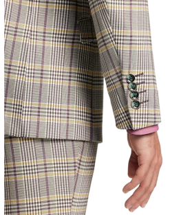 Paisley & Gray Slim Fit Suit Separates Coat, Olive & Yellow Check 10 Paisley & Gray Slim Fit Suit Separates Coat, Olive & Yellow Check -Men Clothing Shop MW40 3XM6 60 PAISLEY GRAY OLIVE YELLOW CHECK ALT2