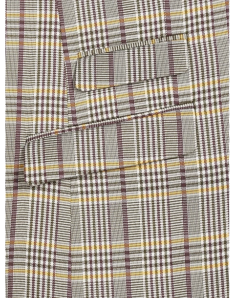 Paisley & Gray Slim Fit Suit Separates Coat, Olive & Yellow Check 7 Paisley & Gray Slim Fit Suit Separates Coat, Olive & Yellow Check - Image 5
