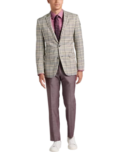 Paisley & Gray Slim Fit Suit Separates Coat, Olive & Yellow Check 13 Paisley & Gray Slim Fit Suit Separates Coat, Olive & Yellow Check -Men Clothing Shop MW40 3XM6 60 PAISLEY GRAY OLIVE YELLOW CHECK ALT5
