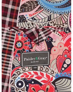 Paisley & Gray Slim Fit Suit Separates Coat, Pink Plaid 11 Paisley & Gray Slim Fit Suit Separates Coat, Pink Plaid -Men Clothing Shop MW40 3XMF 60 PAISLEY GRAY PINK PLAID ALT3