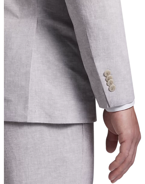 JOE Joseph Abboud Slim Fit Linen Blend Suit Separates Coat, Light Gray 4 JOE Joseph Abboud Slim Fit Linen Blend Suit Separates Coat, Light Gray - Image 2