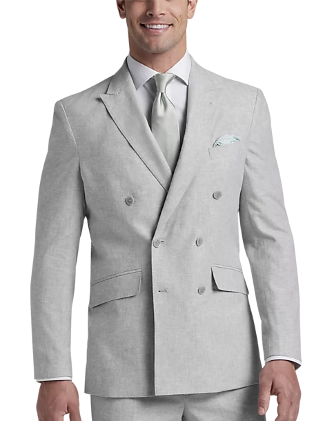 JOE Joseph Abboud Slim Fit Linen Blend Suit Separates Coat, Dusty Blue 3 JOE Joseph Abboud Slim Fit Linen Blend Suit Separates Coat, Dusty Blue