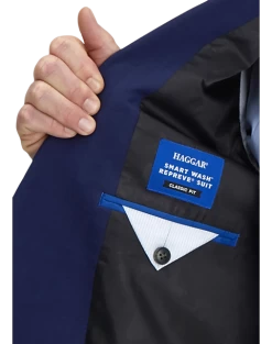 Haggar Smart Wash™ Classic Fit Suit Separates, Black -Men Clothing Shop MW40 3Y4R 01 HAGGAR NAVY SOLID ALT2 1