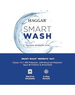 Haggar Smart Wash™ Classic Fit Suit Separates Coat, Black -Men Clothing Shop MW40 3Y4R 01 HAGGAR NAVY SOLID ALT4 2