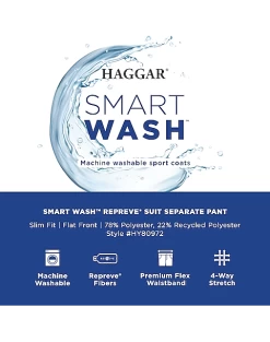 Haggar Smart Wash™ Slim Fit Suit Separates Pants, Navy -Men Clothing Shop MW40 3Y5E 01 HAGGAR NAVY SOLID ALT2