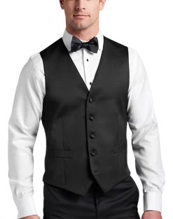 Joseph Abboud Black Label Modern Fit Suit Separates Tuxedo Vest, Black