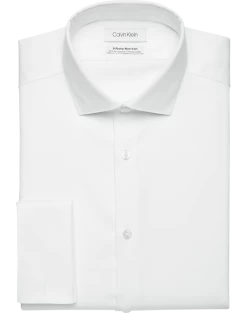 Calvin Klein Infinite Non-Iron Slim Fit Stretch Collar French Cuff Dress Shirt, White