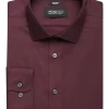 Awearness Kenneth Cole Slim Fit Performance Stretch Dress Shirt, Burgundy -Men Clothing Shop MW40 55W0 11 AWEARNESS KENNETH COLE BURGUNDY TIC MAIN