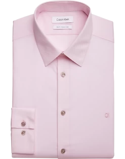 Calvin Klein Slim Fit Embroidered Logo Dress Shirt, Pink