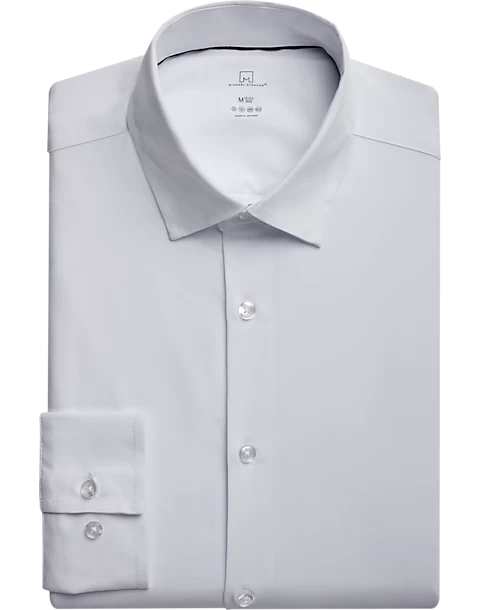 Michael Strahan Modern Fit Spread Collar Dress Shirt, White 3 Michael Strahan Modern Fit Spread Collar Dress Shirt, White