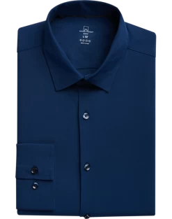 Michael Strahan Modern Fit Spread Collar Dress Shirt, Navy