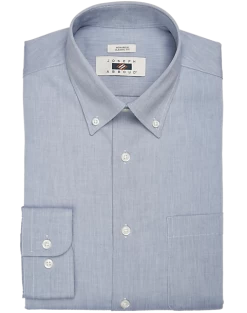 Joseph Abboud Classic Fit Button-Down Collar Shirt, Light Blue Chambray