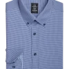 Michael Strahan Four-Way Stretch Modern Fit Dress Shirt, Blue Gingham