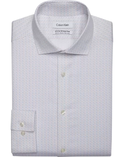Calvin Klein Infinite Wrinkle Free Slim Fit Stretch Collar Dress Shirt, Hazel Blue Multi