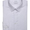 Calvin Klein Infinite Wrinkle Free Slim Fit Stretch Collar Dress Shirt, Iris Print -Men Clothing Shop MW40 5FKX 49 CALVIN KLEIN IRIS MAIN
